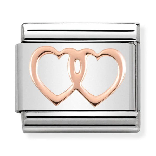 Nomination rozé duplszív charm - 430104/08