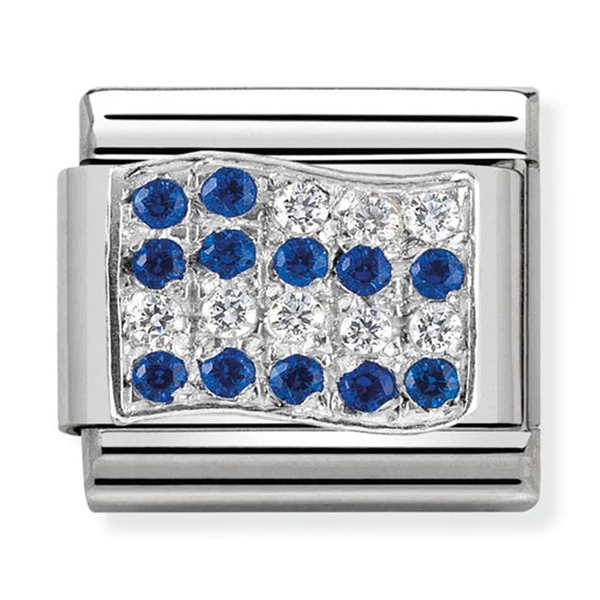 Nomination görög zászló charm - 330318/08