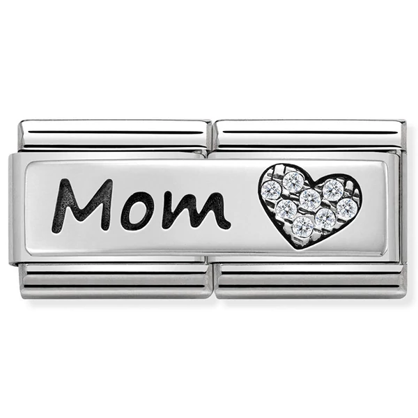 Nomination ezüst 'Mom' dupla charm - 330731/06