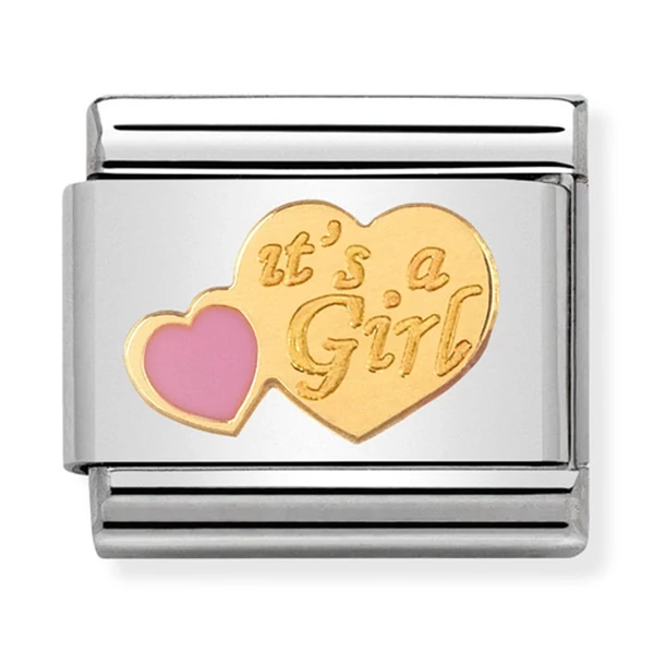 Nomination arany It's a girl charm - 030242/39
