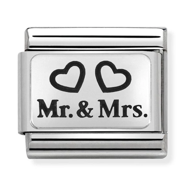 Nomination ezüst Mr. & Mrs. charm - 330109/01