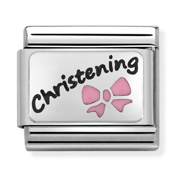 Nomination rózsaszín keresztelő charm - 330208/17