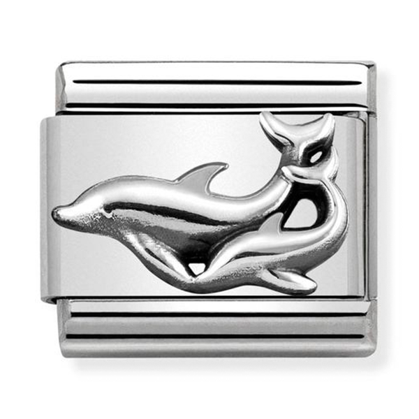 Nomination ezüst delfin charm - 330101/29