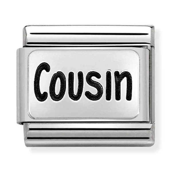 Nomination ezüst 'Cousin' charm - 330109/12