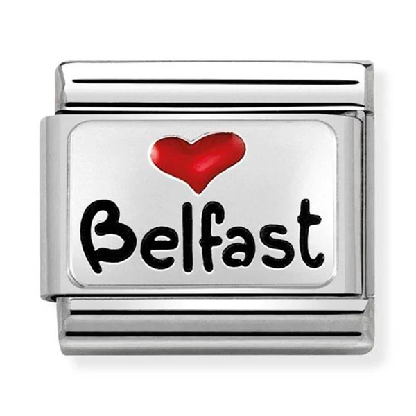 Nomination ezüst 'Belfast' charm - 330209/11