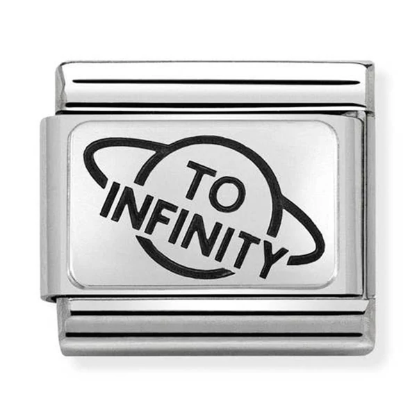 Nomination ezüst 'To Infinity' charm - 330109/24