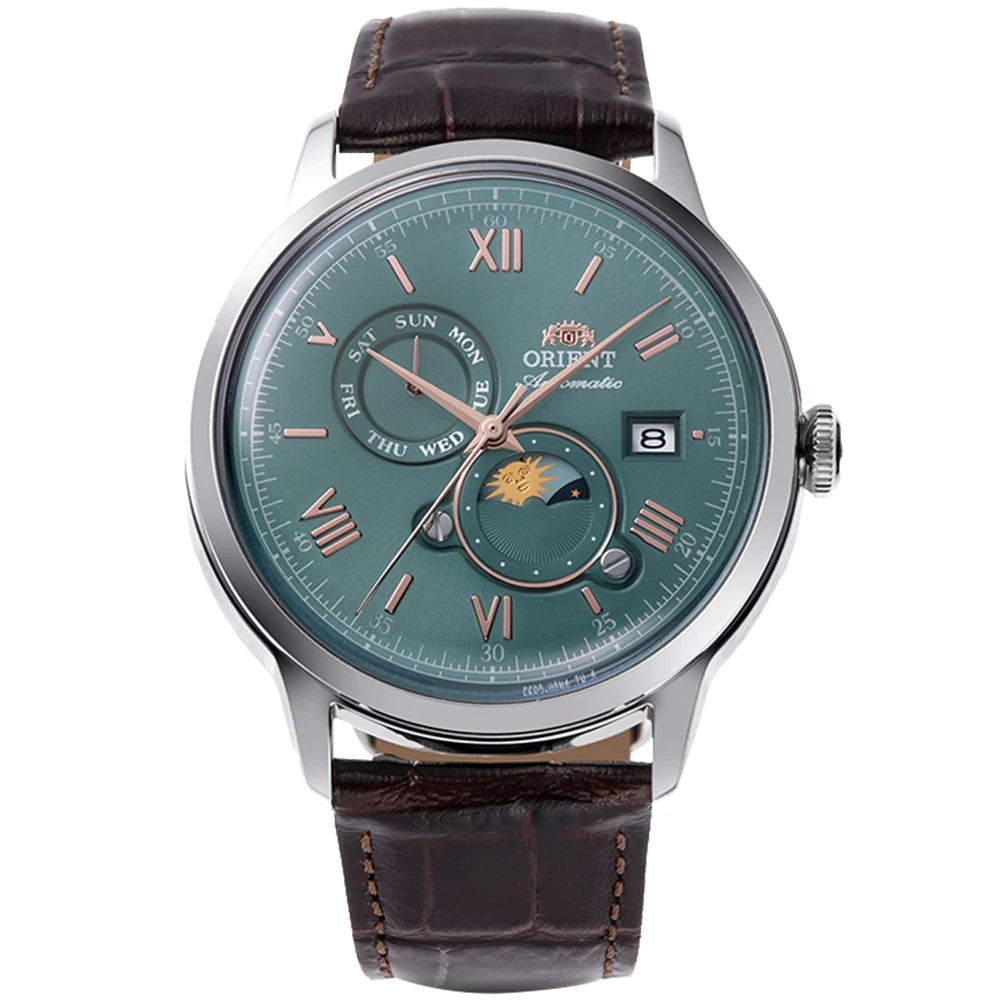Orient férfi óra - RA-AK0805E30B - Bambino Sun & Moon Automatic