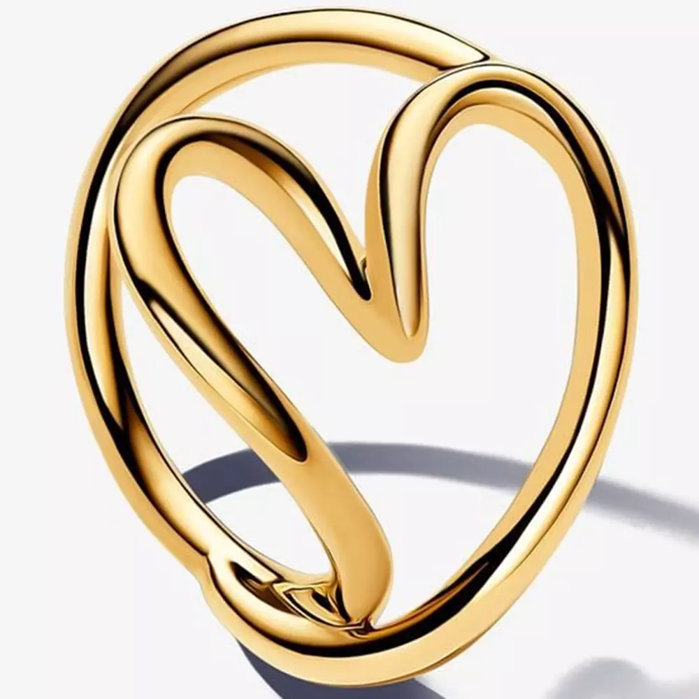 Pandora aranyozott szív gyűrű - 163288C00-50