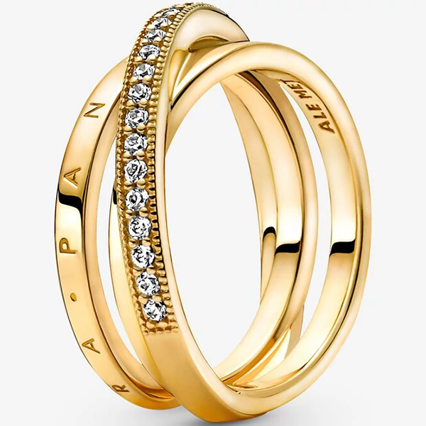 Pandora összefonódó pavé gyűrű - 169057C01-50