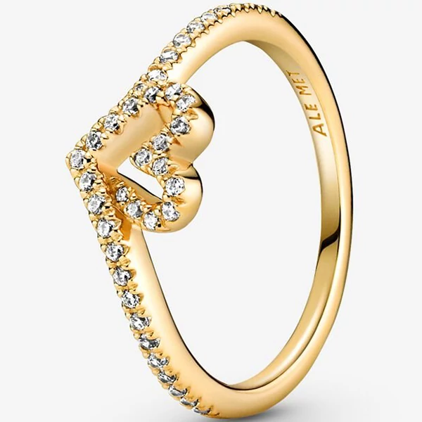 Pandora sárga arany szikrázó kívánság gyűrű - 169302C01-50