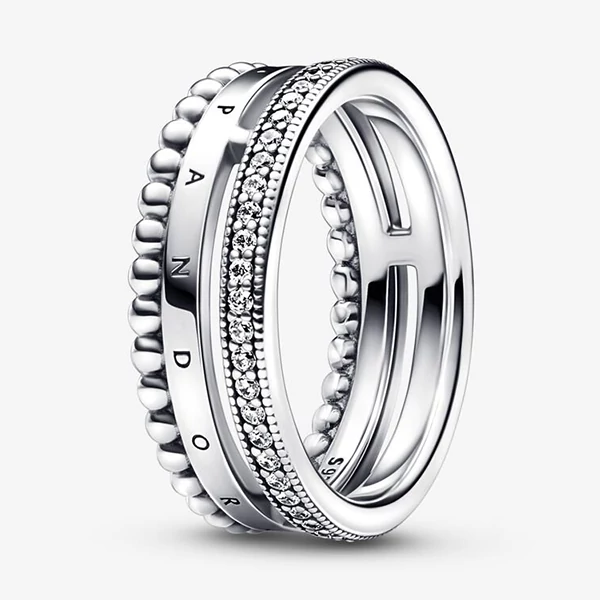 Pandora Signature pavé & gyöngyös gyűrű - 192312C01-50