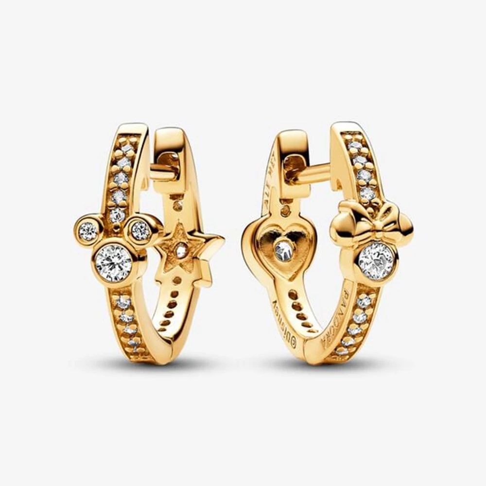 Pandora Mickey & Minnie arany karika fülbevaló - 262959C01