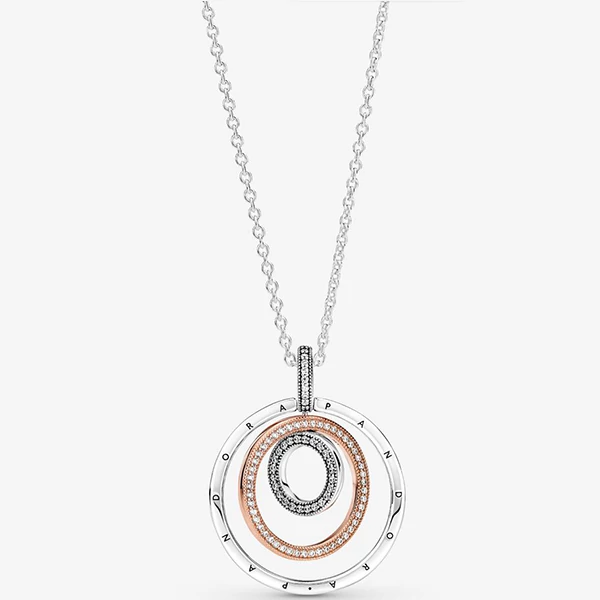Pandora kéttónusú karikák nyalánc - 389483C01-60