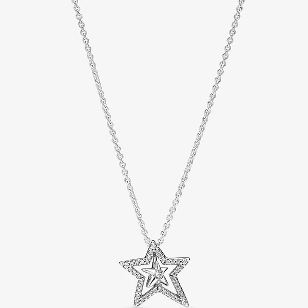 Pandora pavé aszimmetrikus csillag nyaklánc - 390020C01-45