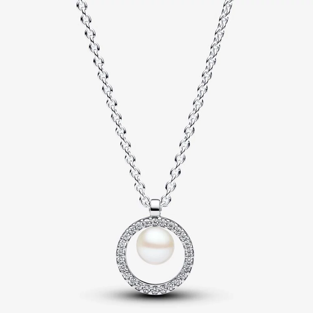 Pandora tenyésztett gyöngy és pavé colier nyaklánc - 393165C01-45
