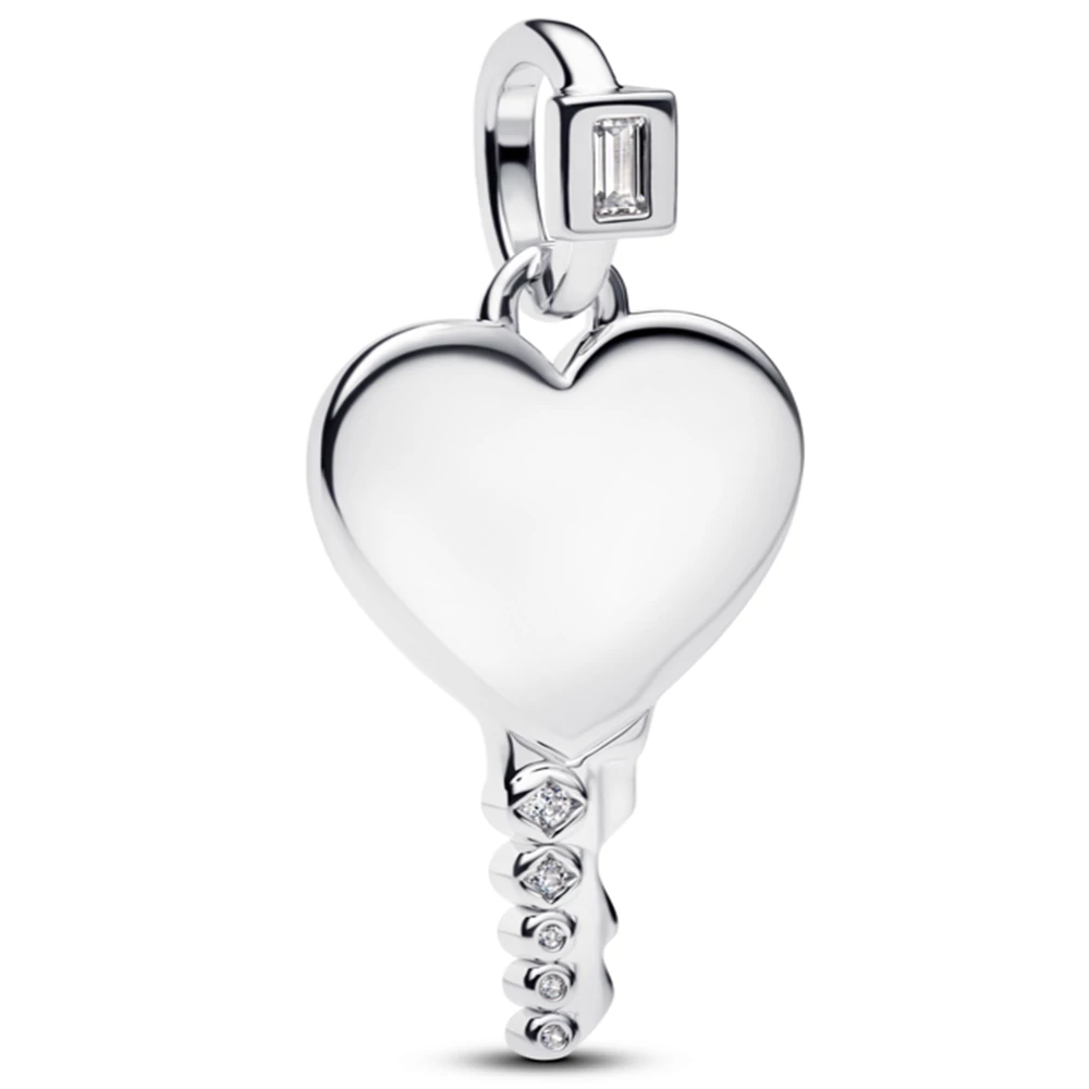 Pandora gravírozható szív alakú kulcs medál - 394353C01 - Pandora charmok