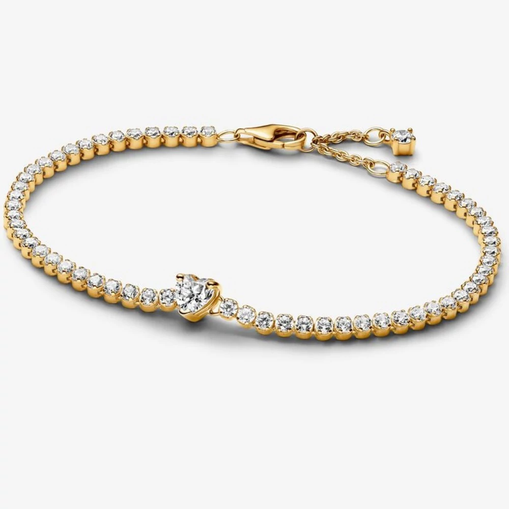 Pandora Szikrázó szív teniszkarkötő - 560041C01-16
