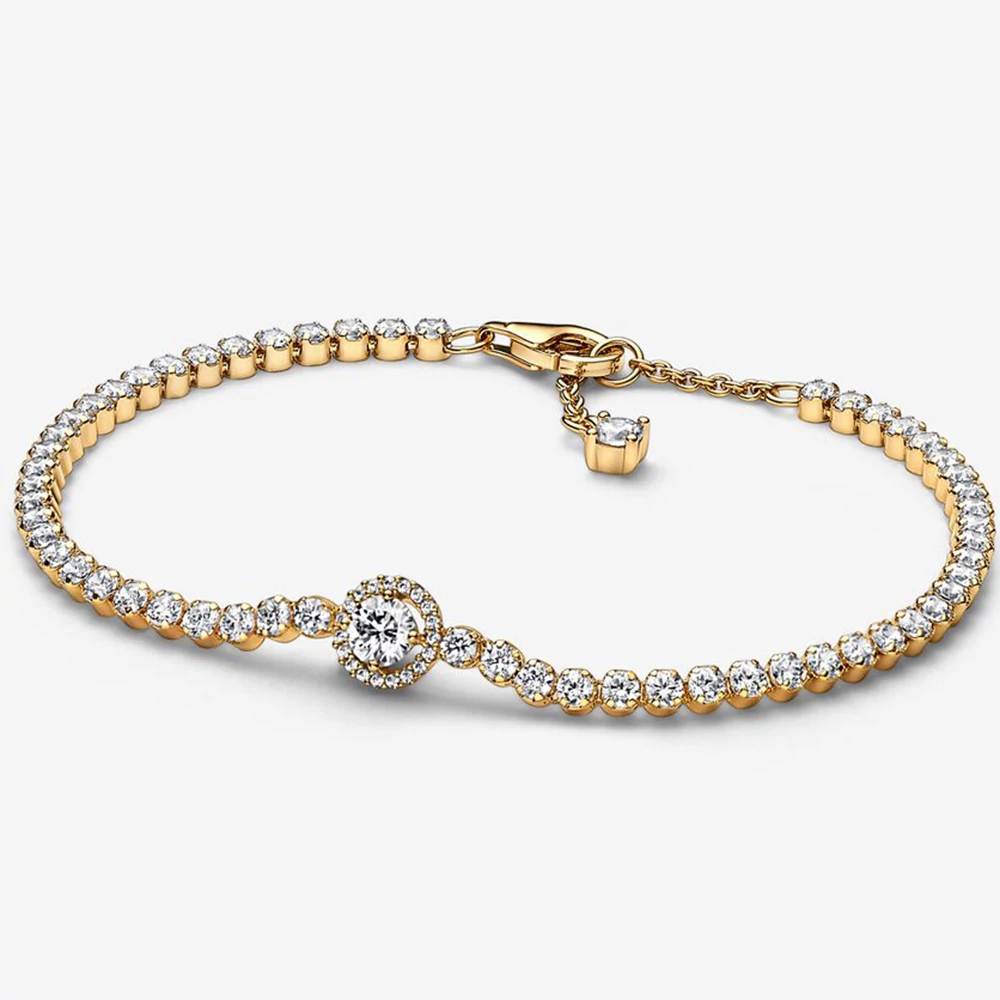 Pandora sárga arany csillogó glória tenisz karlánc - 569416C01-16