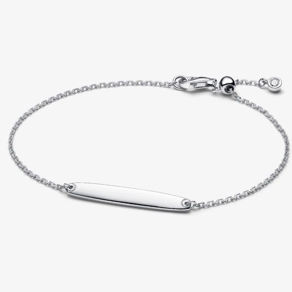 Pandora ezüst gravírozható lemezes láncos karkötő - 594010C01-16