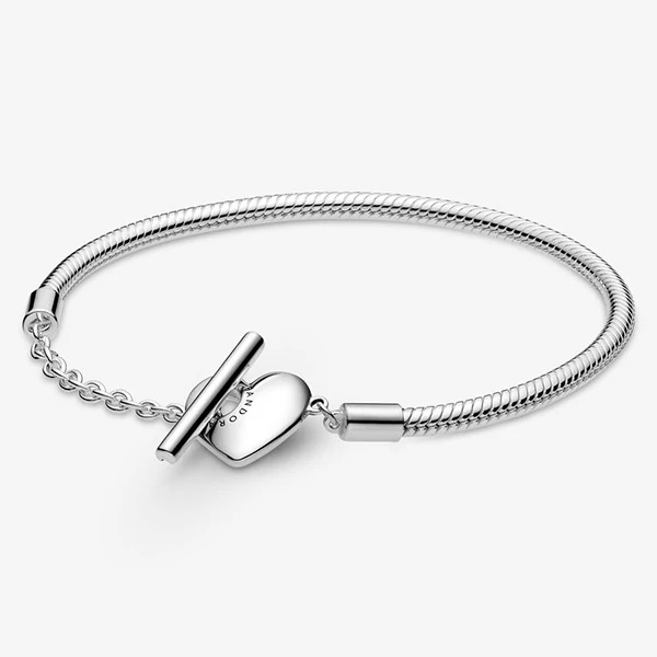 Pandora szíves T-kapcsos karkötő - 599285C00-16