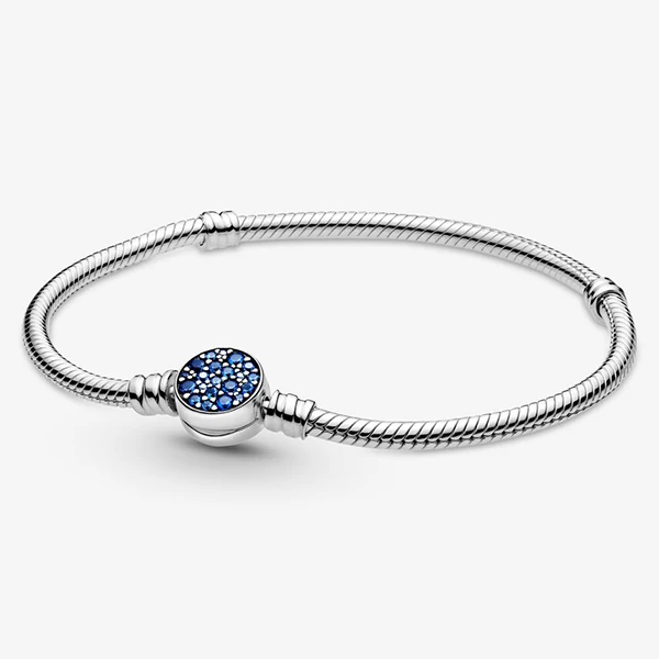 Pandora szikrázó kék kapcsos karkötő - 599288C01-16