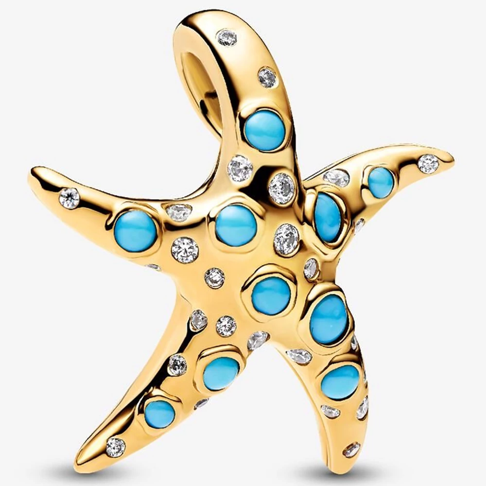 Pandora szikrázó kék tengeri csillag függő charm - 763818C01