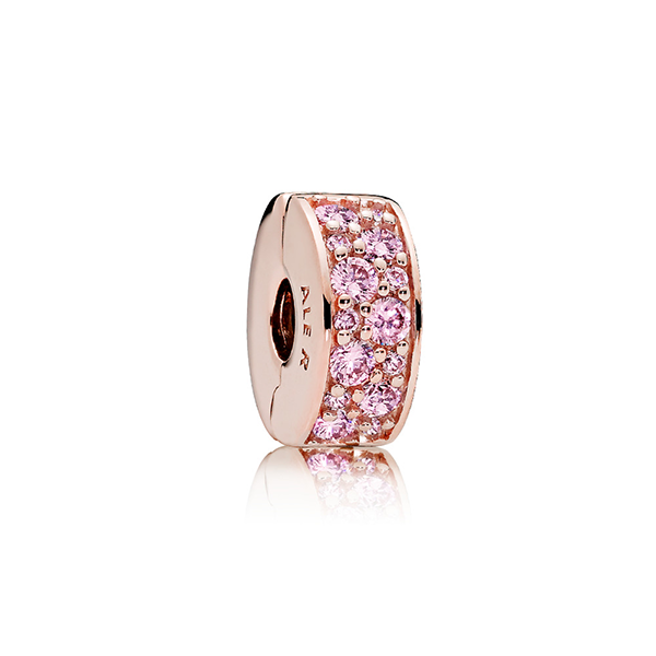Pandora rózsaszín pavé klip charm - 781817PCZ