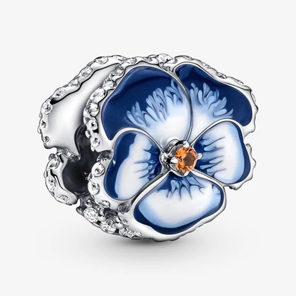 Pandora kék árvácska charm - 790777C02