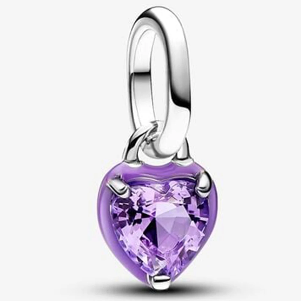 Pandora ME bíbor csakra szív mini függő - 793042C04