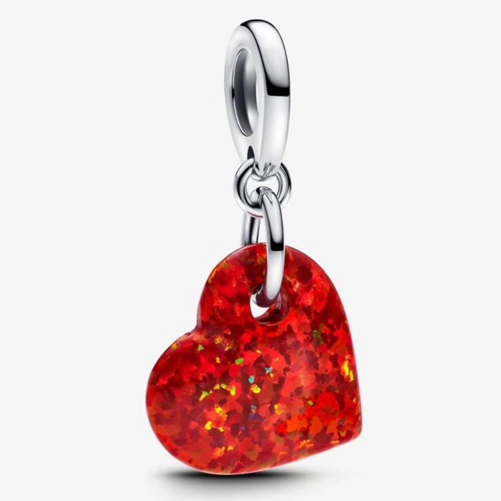 Pandora Opálfényű vörös szív függő charm - 793348C01