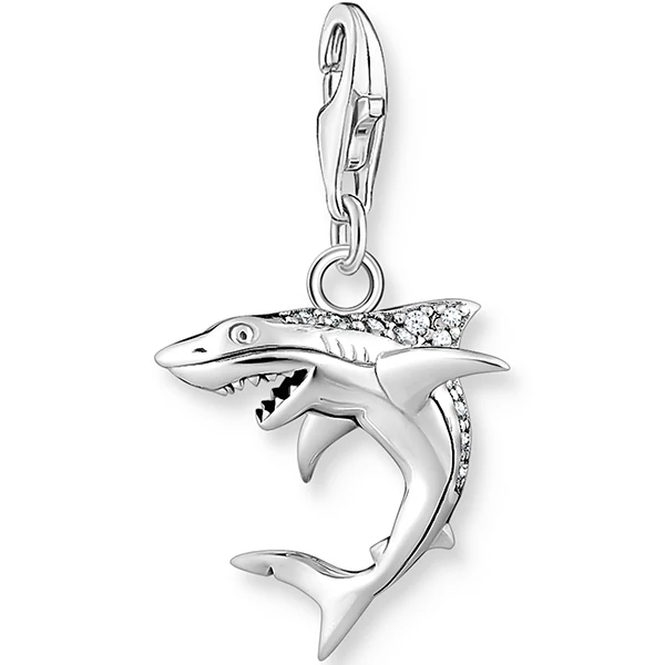 Thomas Sabo köves cápa charm  - 1885-643-14