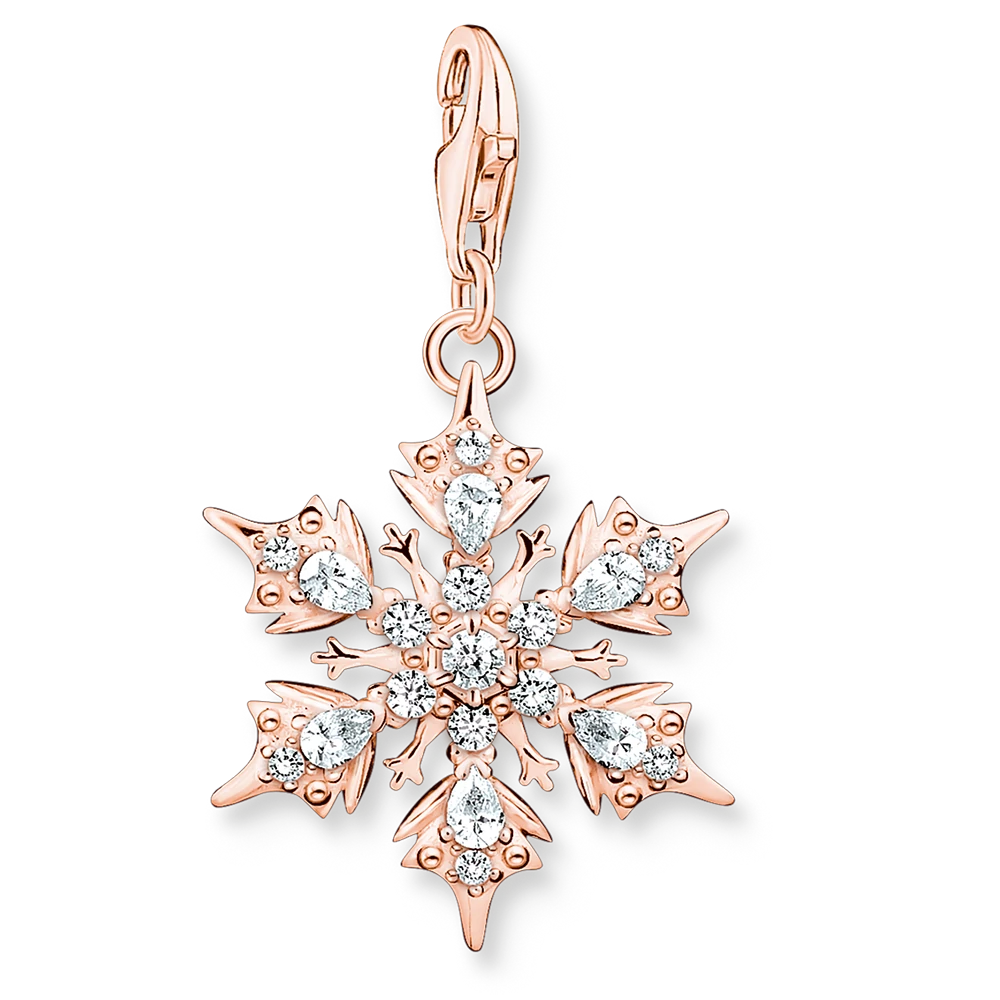 Thomas Sabo rozé hópehely charm - 1903-416-14