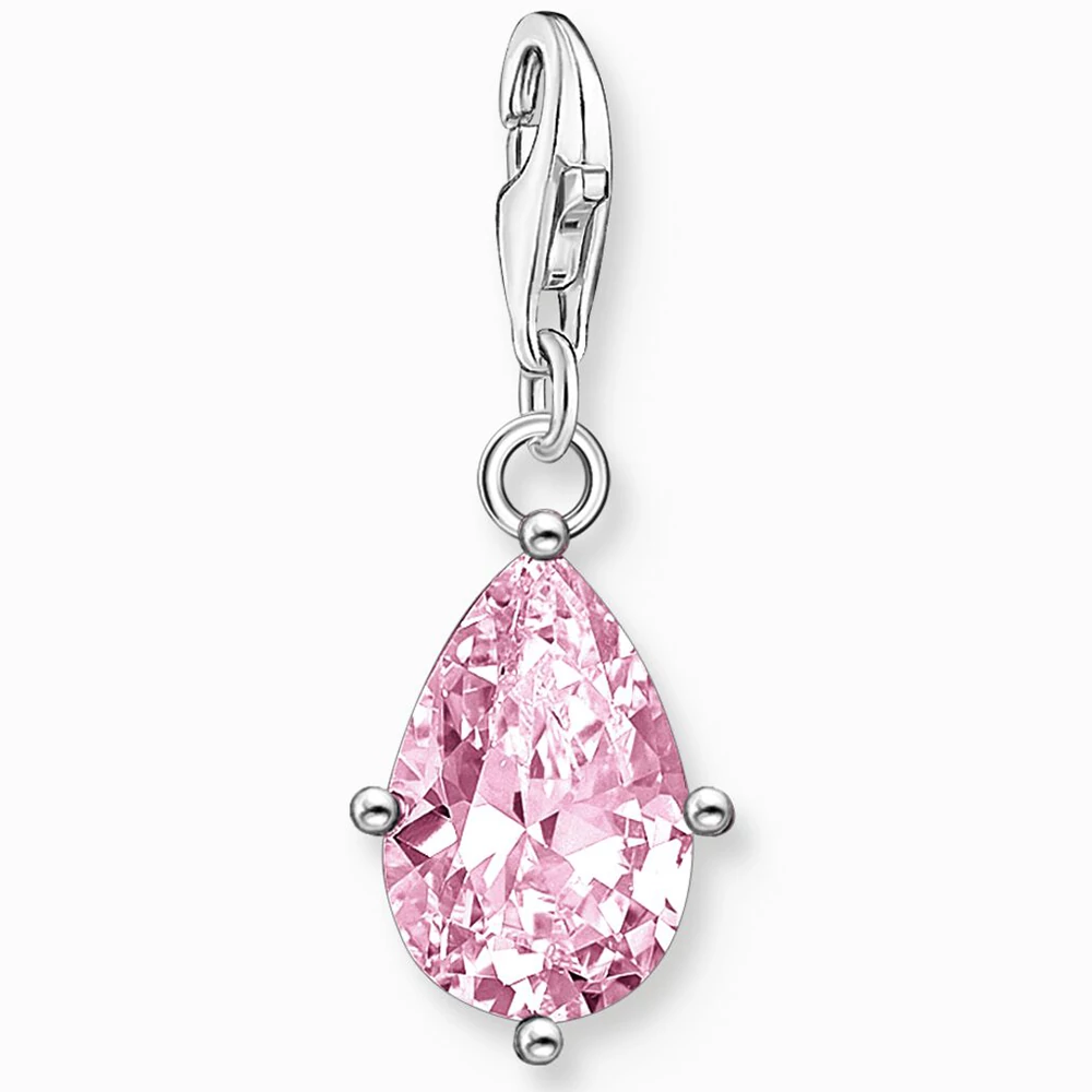 Thomas Sabo rózsaszín csepp alakú cirkónia charm - 2031-051-9
