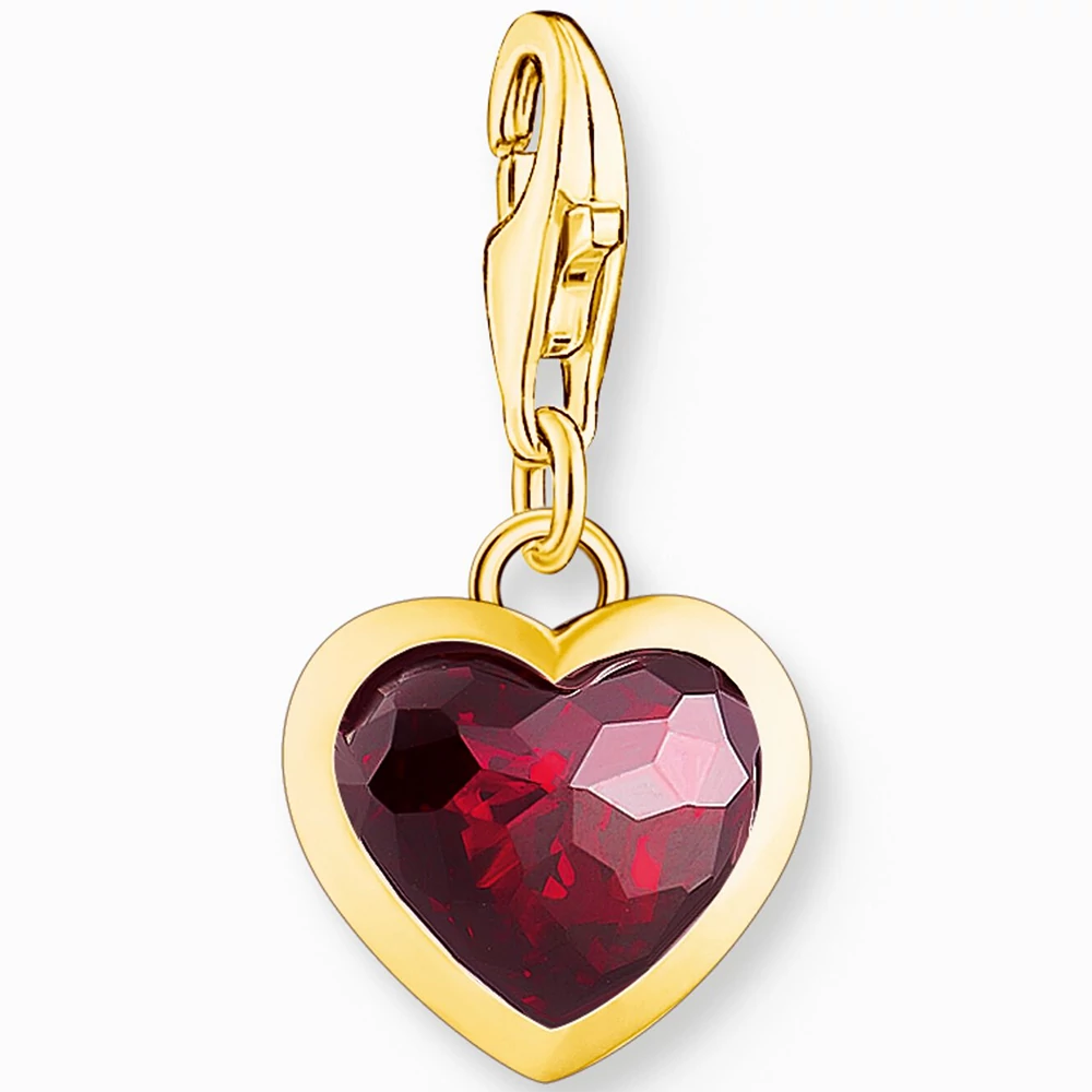 Thomas Sabo sárga arany piros szív charm - 2094-414-10