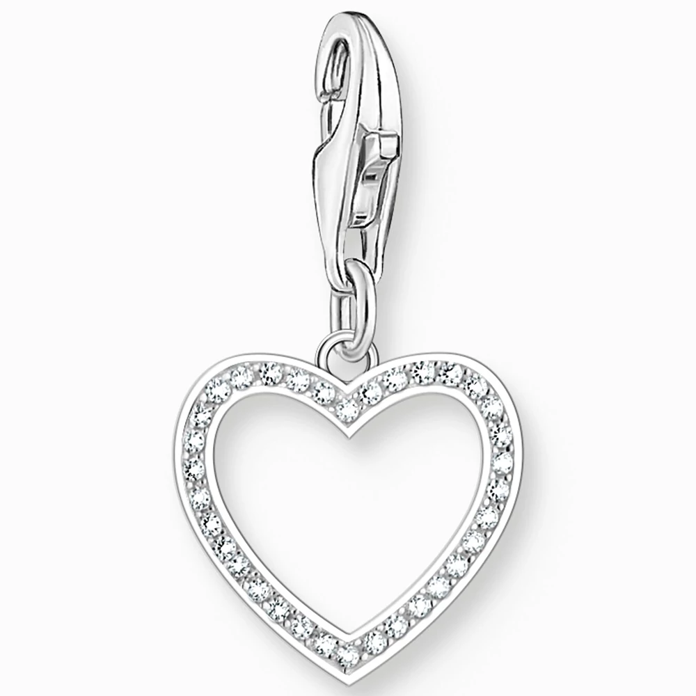 Thomas Sabo ezüst szív charm cirkónia kövekkel - 2203-051-14