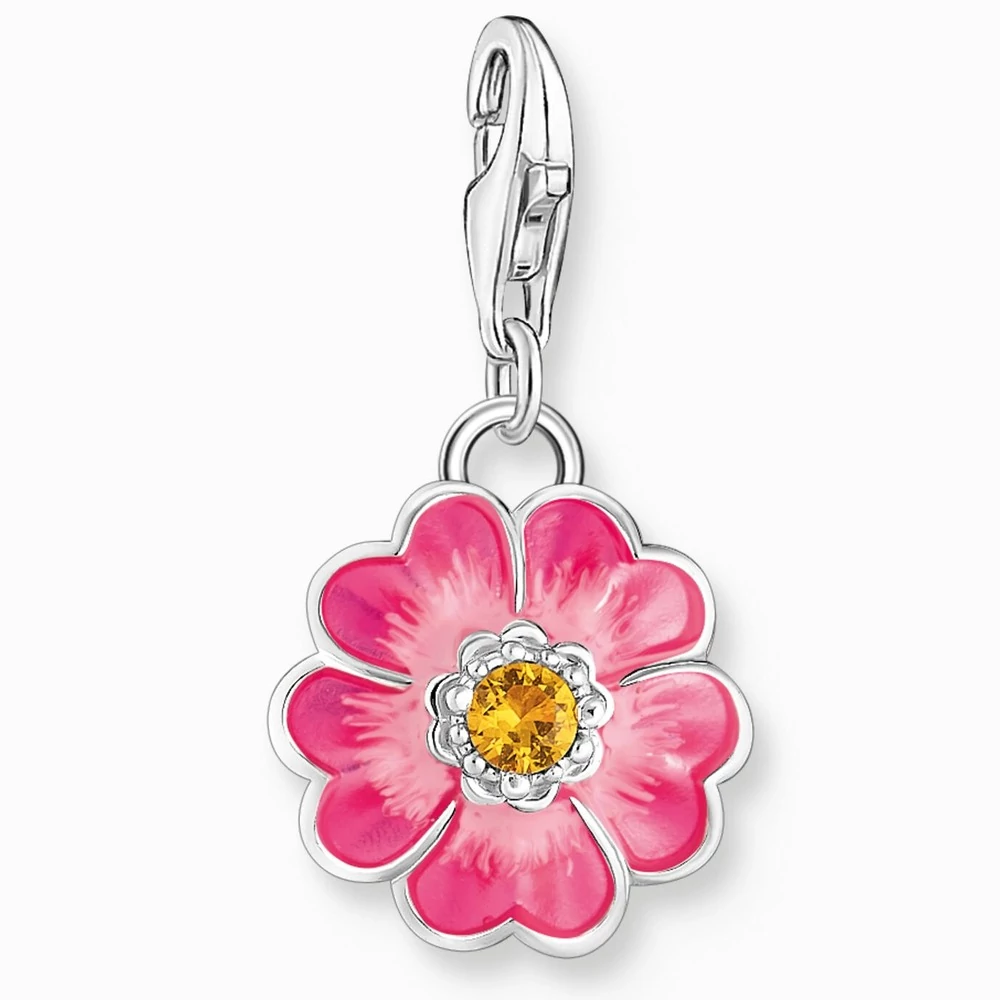 Thomas Sabo rózsaszín virág charm - 2208-496-7
