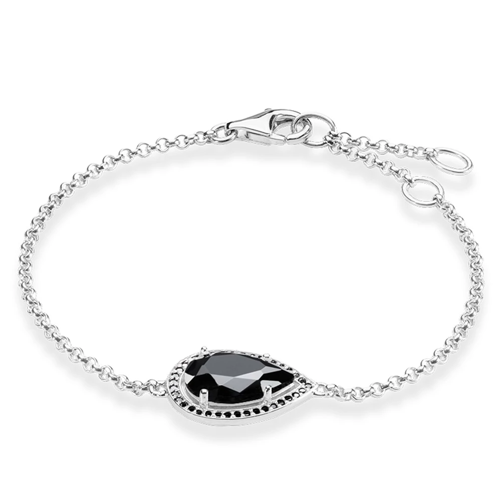 Thomas Sabo fekete cirkónia köves karkötő  - A1326-641-11-19,5