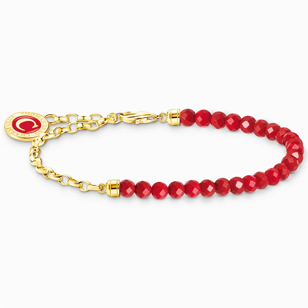 Thomas Sabo Charmista arany karkötő korallal - A2130-427-10-L17V
