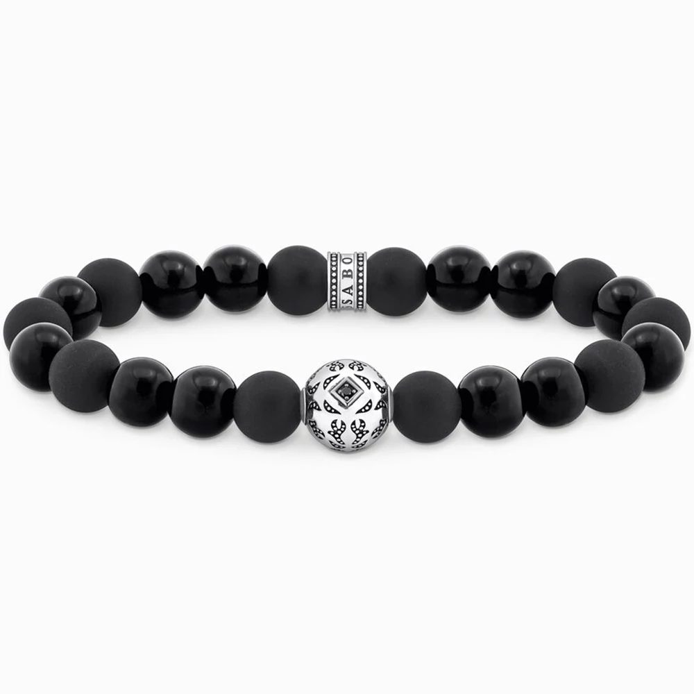 Thomas Sabo Obszidián férfi karkötő - A2145-705-11-L16