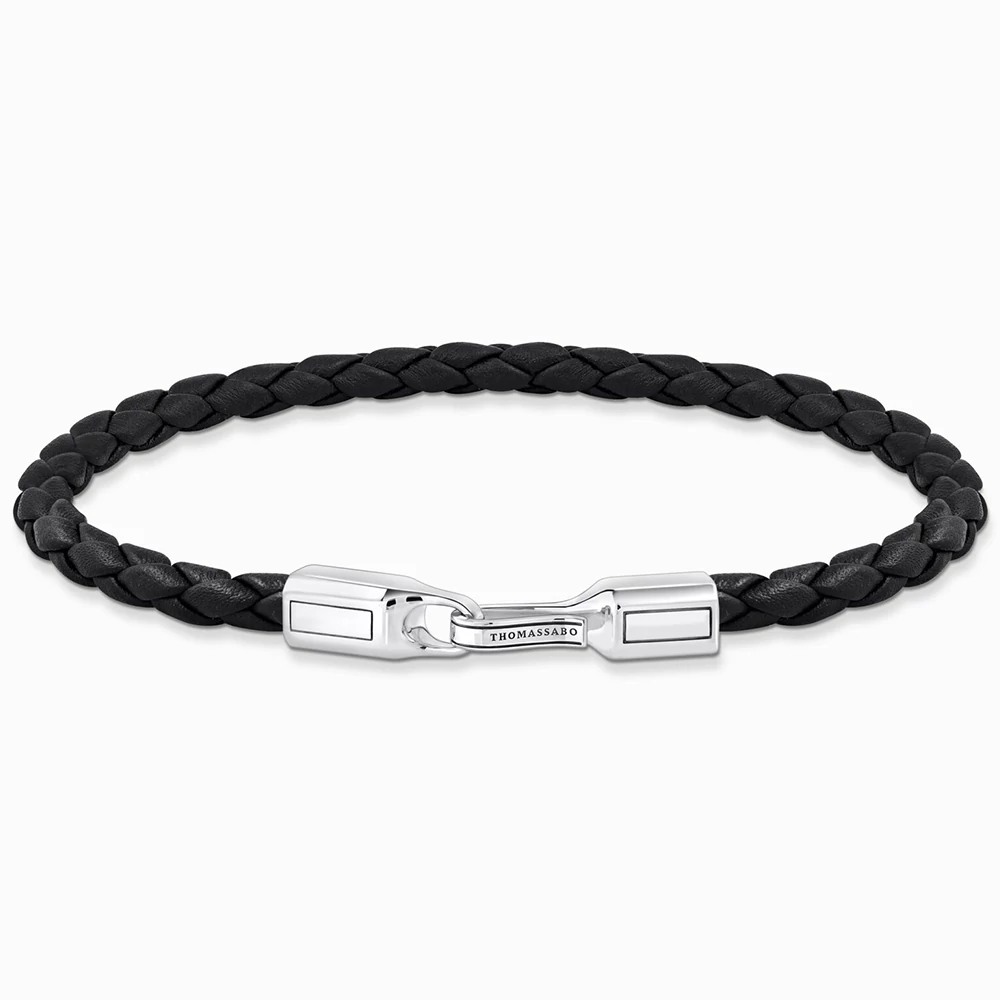 Thomas Sabo fekete fonott bőr karkötő - A2147-682-11-L15