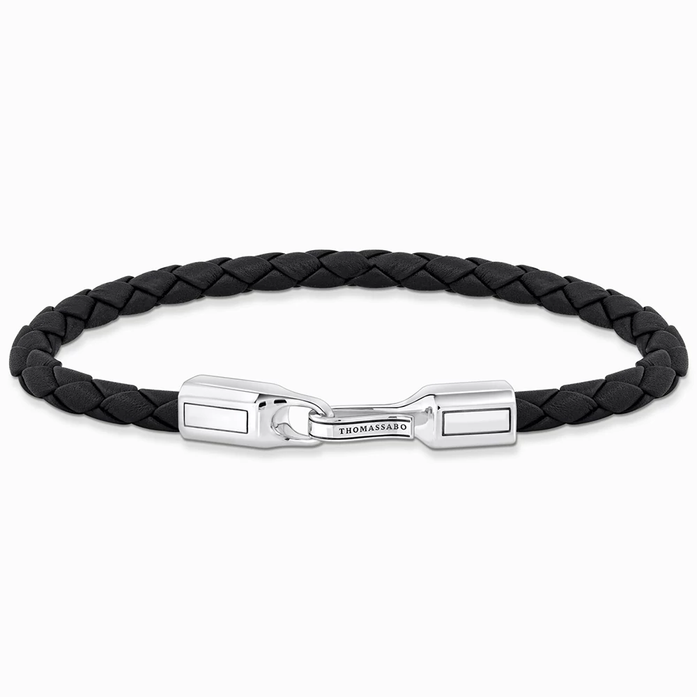 Thomas Sabo fekete fonott bőr férfi karkötő - A2149-682-11-L19