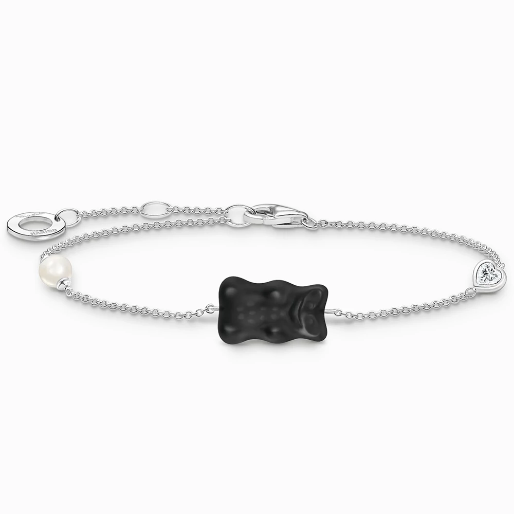 Thomas Sabo x HARIBO fekete gumimaci karlánc gyönggyel - A2151-052-11