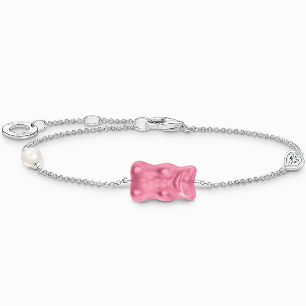 Thomas Sabo x HARIBO karlánc rózsaszín gumimacival  - A2151-052-9-L19V