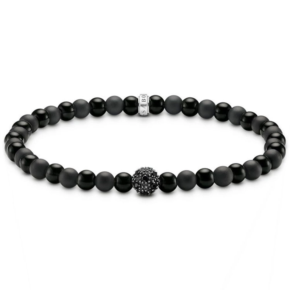 Thomas Sabo obszidián talizmán karkötő  - A2184-705-11-L17