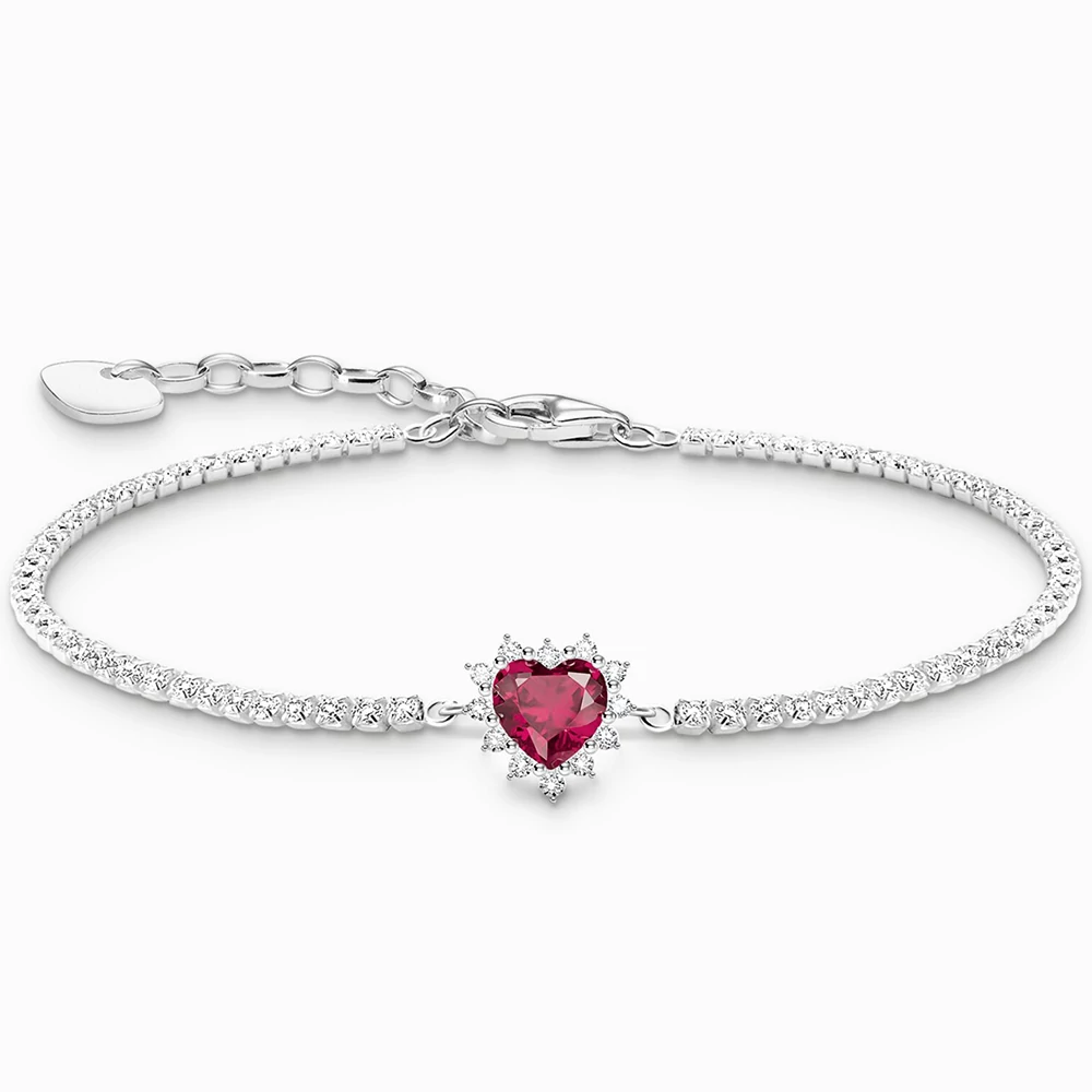 Thomas Sabo ezüst piros cirkónia szív karkötő - A2188-013-10-L19V