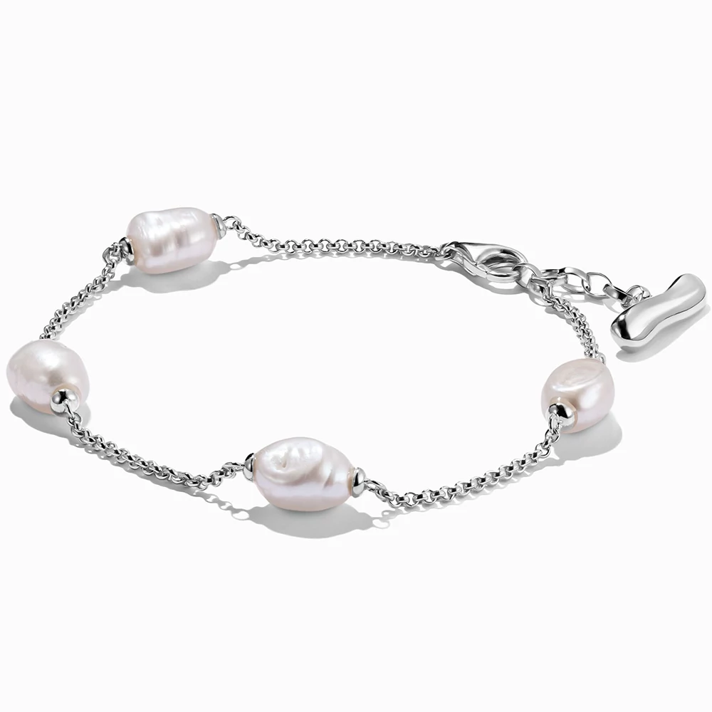 Thomas Sabo ezüst édesvízi gyöngyös karkötő - A2189-082-14-L19V - Natural Beauty
