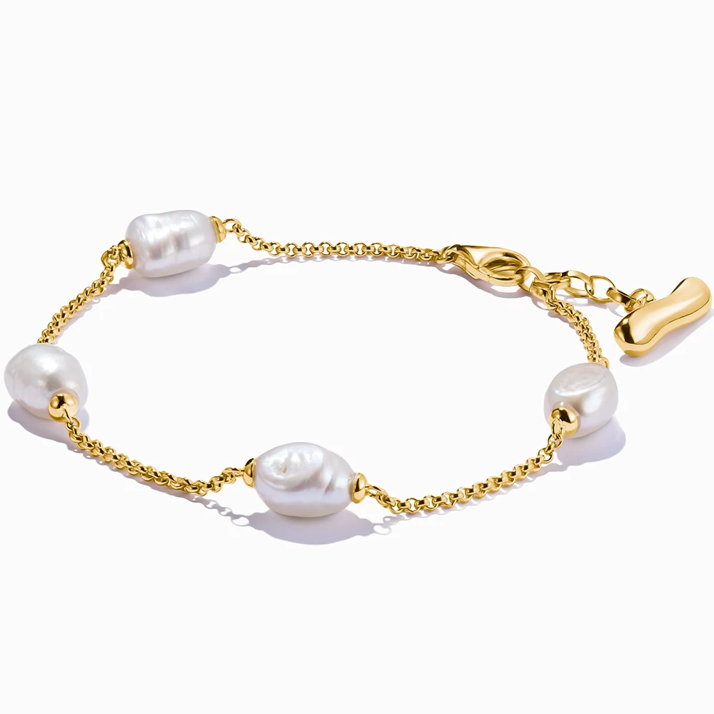Thomas Sabo sárga arany édesvízi gyöngyös karkötő - A2189-430-14-L19V - Natural Beauty