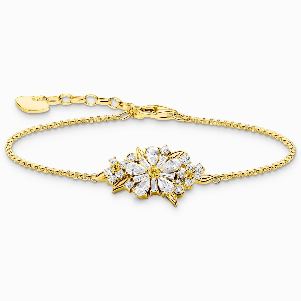 Thomas Sabo aranyozott százszorszép karkötő cirkónia kövekkel - A2201-414-4-L19V