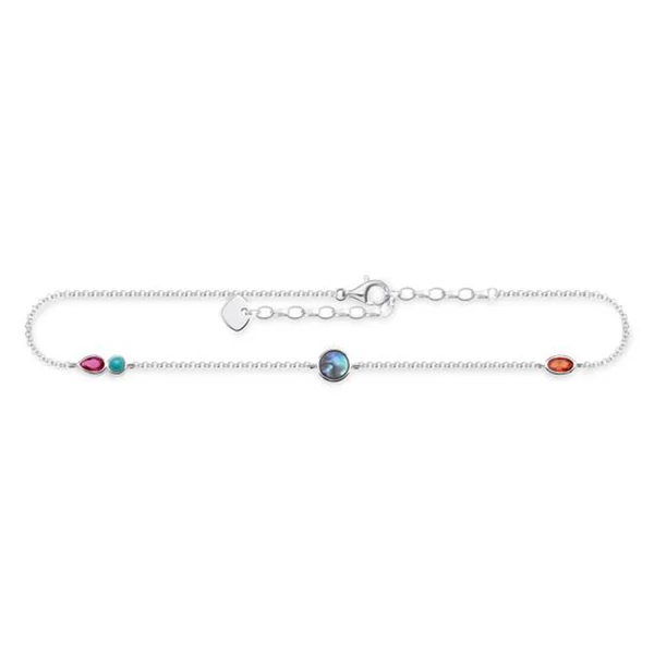 Thomas Sabo színes kövek bokalánc - AK0005-986-7