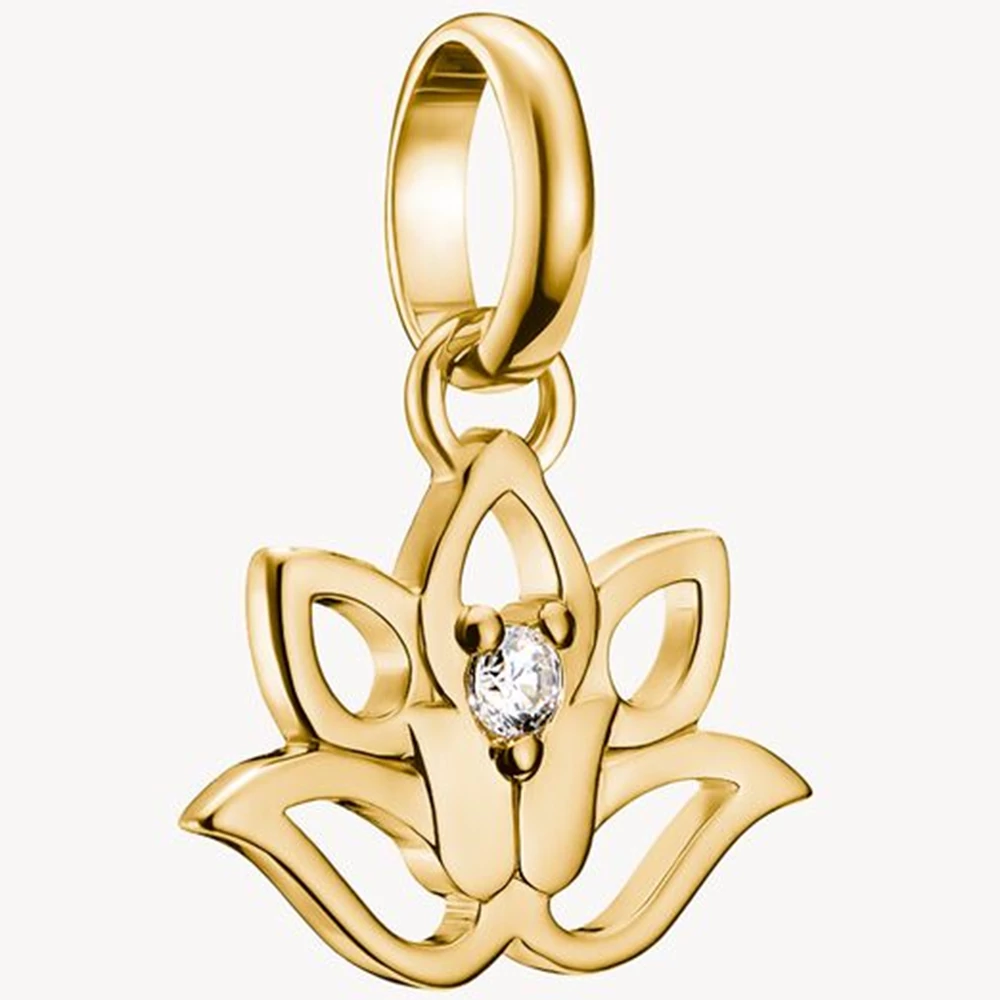 Thomas Sabo Connect sárga arany lótuszvirág charm - CC1204-414-14